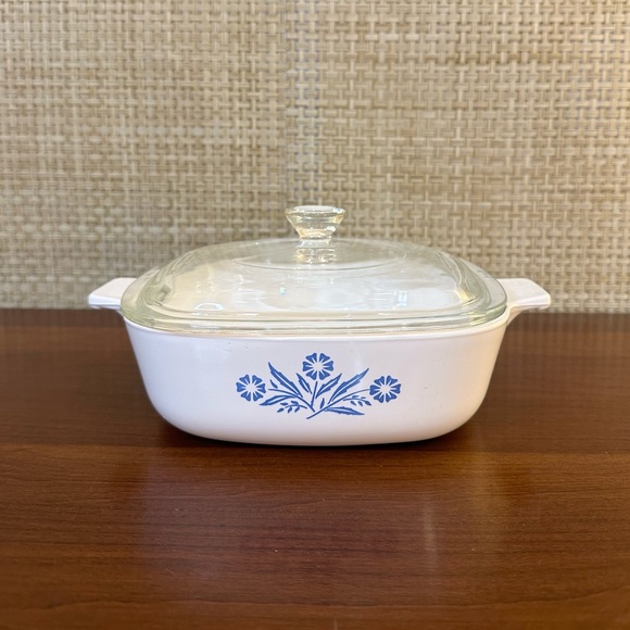 🌟HP🌟VTG 1966-1969 CorningWare Blue Cornflower Covered Casserole Dish 1 Quart - Picture 4 of 11